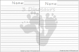 Free Blank Writing Pages - 3Dinosaurs.com