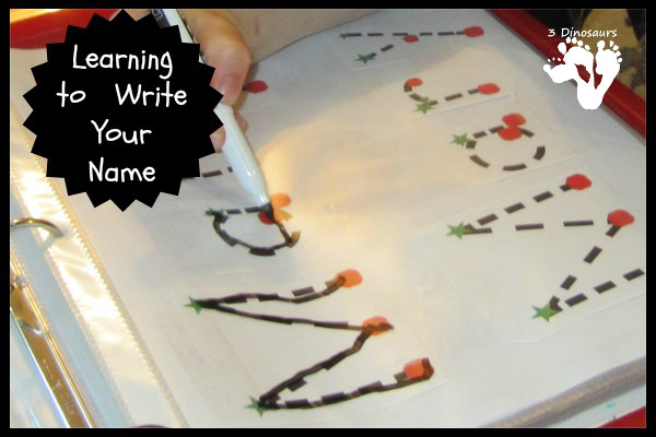 Learning to Write Your Name - 3Dinosaurs.com