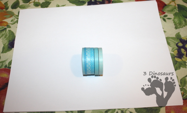 Easy Fine Motor Washi Tape Snowflakes - 3Dinosaurs.com