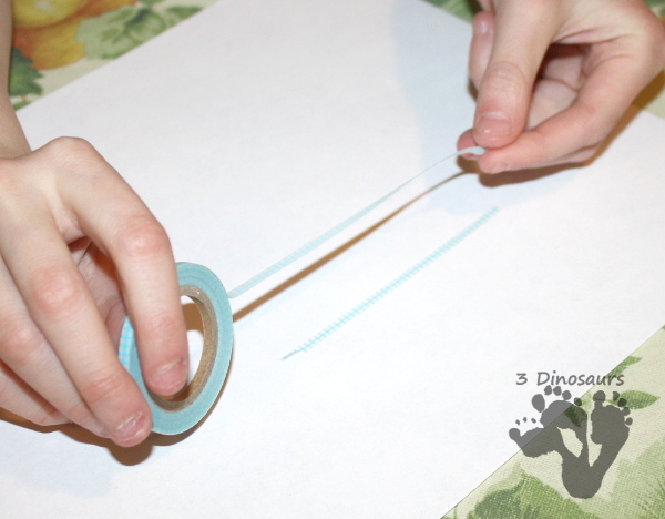Easy Fine Motor Washi Tape Snowflakes - 3Dinosaurs.com
