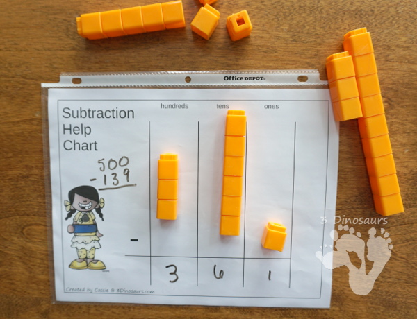 Free Place Value Mats for Addition & Subtraction - 3 mats for addition and subtraction with different levels of place value. - 3Dinosaurs.com