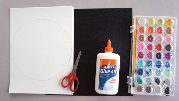 Watercolor Moon: Lunar Eclipse - a great painting project to do with the lunar eclipse - 3Dinosaurs.com