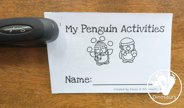 Free My Penguin Activities Easy Reader Book - with sight words they, will and Monday through Friday for calendar words  - 3Dinosaurs.com