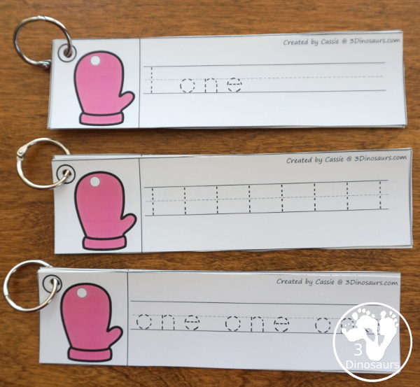 Winter Activities Pack for Prewriting, Shapes, ABCs, and Numbers - 189 pages of activities with no-prep, easy reader books, clip cards and tracing strips. All to help have fun during the winter with easy to prepare or low prep activities - 3Dinosaurs.com