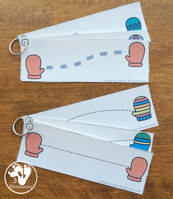 Winter Activities Pack for Prewriting, Shapes, ABCs, and Numbers - 189 pages of activities with no-prep, easy reader books, clip cards and tracing strips. All to help have fun during the winter with easy to prepare or low prep activities - 3Dinosaurs.com