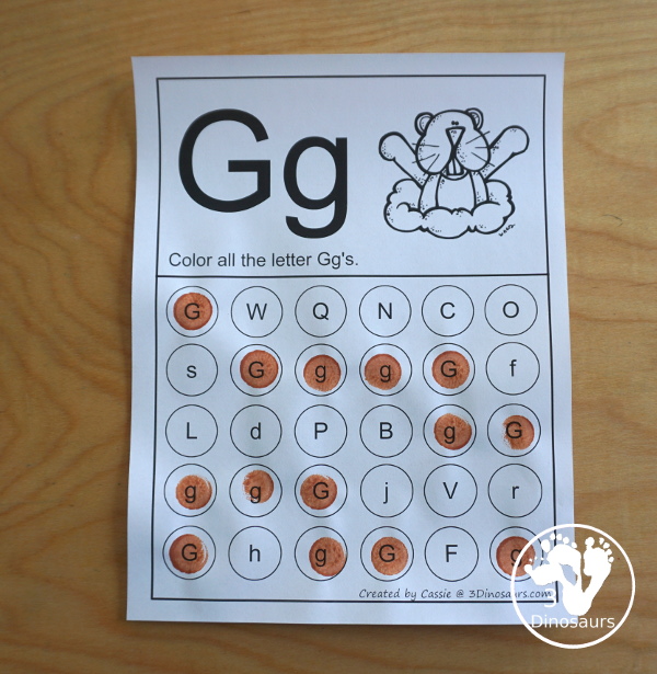 Free Groundhog Day Packs - two level of learning packs for Tot, Preschool, Prek, and Kindergarten with cards, puzzles, writing, matching, Groundhog Day Recording sheets, and more- 3Dinosaurs.com