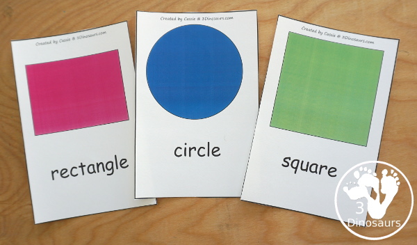 Free Shape Wall Cards - with fifteen 2D shape wall cards for kids to see the shape and shape name - 3Dinosaurs.com