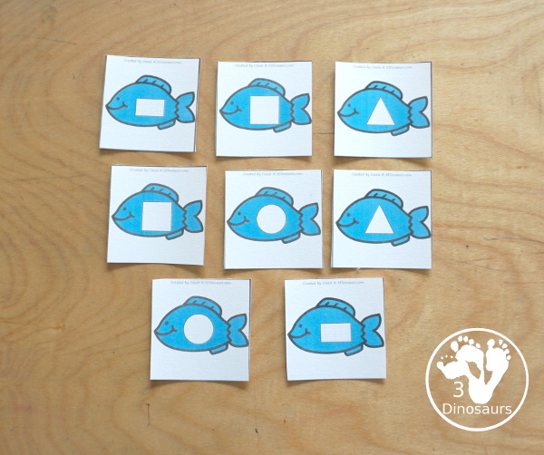 Penguin Shape Sorting Printable - with four shapes circle, square, triangle, and rectangle for kids to sort to the penguins. - 3Dinosaurs.com