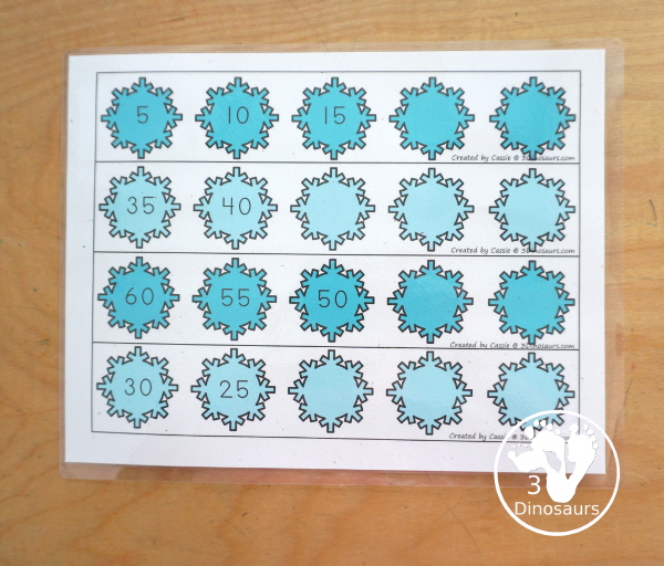 Free Snowflake Skip Counting Strips with skip counting from 1 to 12 with skip counting at least 12 times. You have skip counting forward and skip counting backward as well in the strips. You have four strips for each number plus a recording sheet. - 3Dinosaurs.com