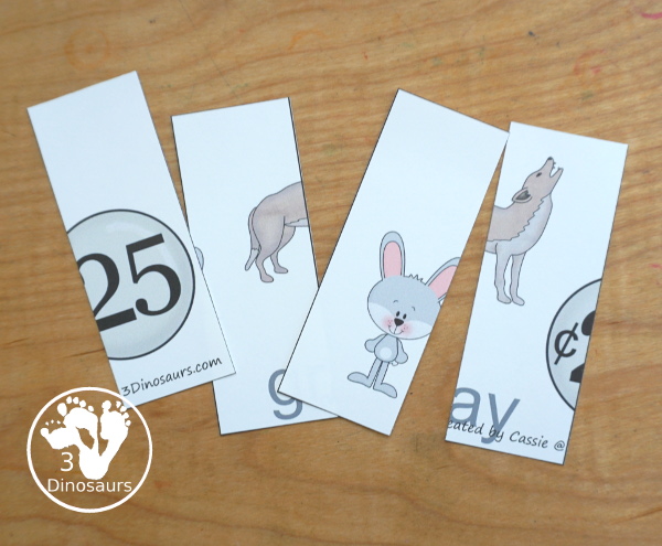 Free Color Four Piece Puzzle Printables - with three pictures of each color on each puzzle and the color word. A great matching activity for colors that is great for prek and kindergarten. - 3Dinosaurs.com