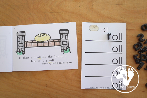 Free Three Billy Goat Gruff Is that the Troll Book - a simple book with silly things in place of the troll on the bridge. And kids will have fun reading it and working on oll words. - 3Dinosaurs.com