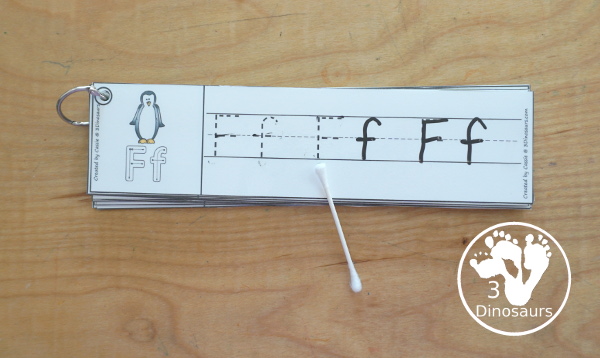 Free Penguin ABC Tracing Strips - with uppercase and lowercase together. You have fun kids with a penguin plus you can see an example of how to trace the letters - 3Dinosaurs.com