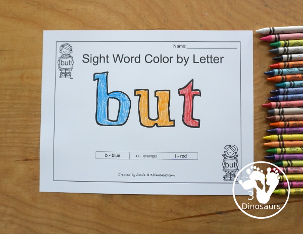 Free Romping & Roaring Primer Sight Words: but, came, did, do. You have 6 pages of printables for each sight word. You have easy to use worksheets and a playdough mat for each word. - 3Dinosaurs.com