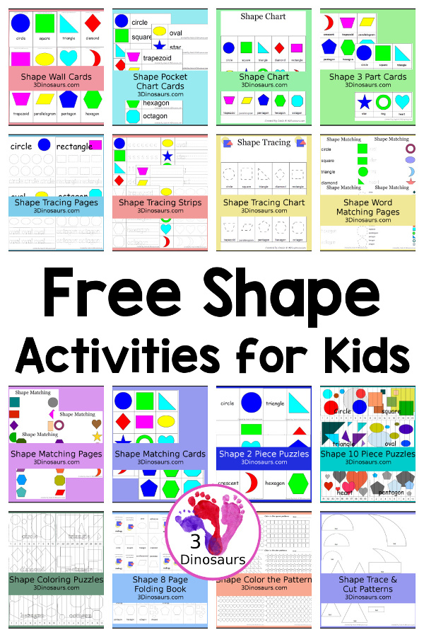 Free Shape Activities - 3Dinosaurs.com