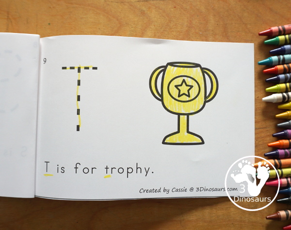 Free Hockey ABC Easy Reader Book Printable - a fun hockey letter book for kids a fun way to work on learning letters and hockey words. - 3Dinosaurs.com