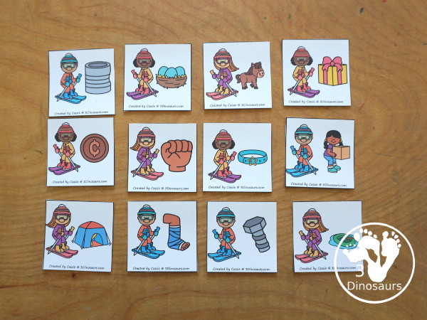 Free Skiing Ending T Blends Sorting Printable - you have 4 ending blends for sorting for -ft, -lt, nt- and -st with three sorting cards for each ending blend mat. A fun hands-on way to work on ending blends that have a t in them.- 3Dinosaurs.com