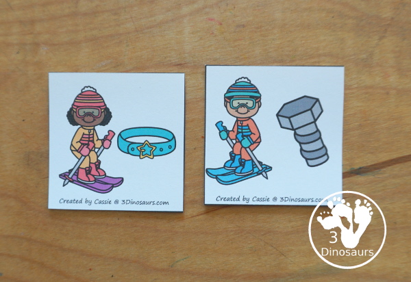 Free Skiing Ending T Blends Sorting Printable - you have 4 ending blends for sorting for -ft, -lt, nt- and -st with three sorting cards for each ending blend mat. A fun hands-on way to work on ending blends that have a t in them.- 3Dinosaurs.com