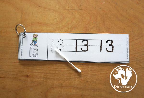 Free Winter Sports Number Tracing Strips - with numbers 0 to 20. You can tracing the numbers and an example of how to trace the numbers on the strips, plus a different winter sports on each tracing strip. - 3Dinosaurs.com