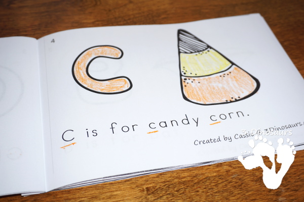 Free Fun Halloween ABC Easy Reader Book - 10 page book with abc themes for Halloween words - 3Dinosaurs.com