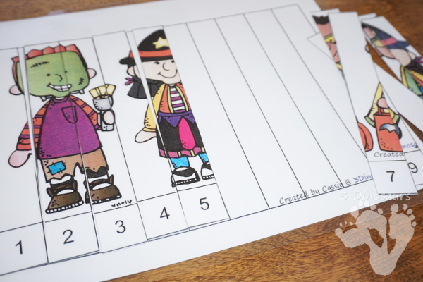 Halloween Number Set: Numbers 1 to 10 - easy reader books, hands-on activities, no-prep worksheets and more $ - 3Dinosaurs.com