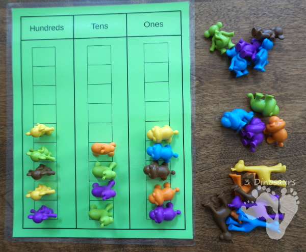 Free Place Value Mats & Cards - charts and cards for place value from ones to billions with tenths, hundredths and thousandths for decimals - 3Dinosaurs.com #freeprintable #handsonmath #mathprintables #firstgrade #secondgrade #thirdgrade #fourthgrade