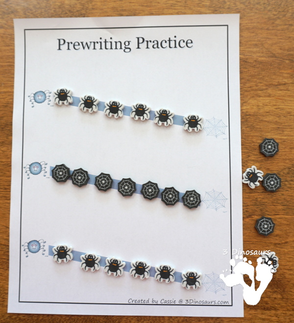 Bat & Spider Pack with a 70 pages prek kindergarten, first grade pack and a 36 Preschool & Tot pack with loads of no-prep and hands-on activities with bat and spider themes great for Halloween or a spider theme - 3Dinosaurs.com