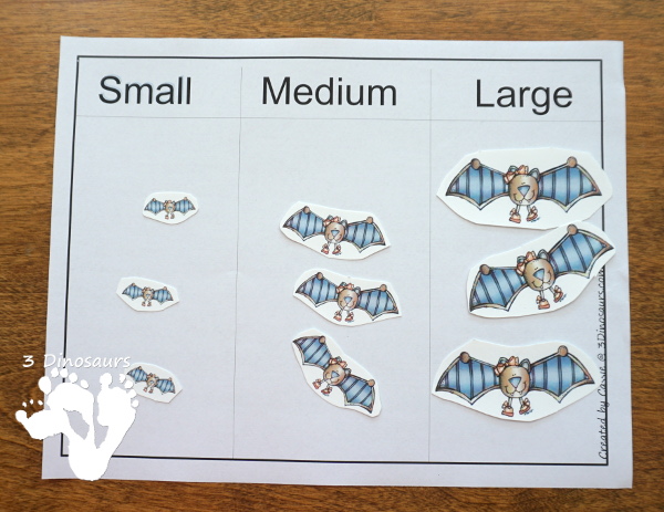 Free Bat & Spider Pack with a 70 pages prek kindergarten, first grade pack and a 36 Preschool & Tot pack with loads of no-prep and hands-on activities with bat and spider themes great for Halloween or a spider theme - 3Dinosaurs.com