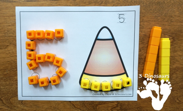 Free Candy Corn Counting Easy Reader Book - 2 sets of cards with a recording sheet and sorting mat for hands-on learning - 3Dinosaurs.com #printablesforkids  #freeprintable #3dinosaurs #easyreaderbook #3dinosaurs #kindergarten 