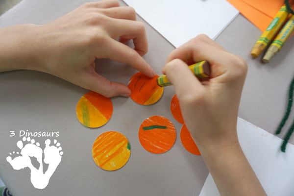 Pumpkin Patch Themed Wreath - easy to make and great for the fall pumpkin wreath - 3Dinosaurs.com