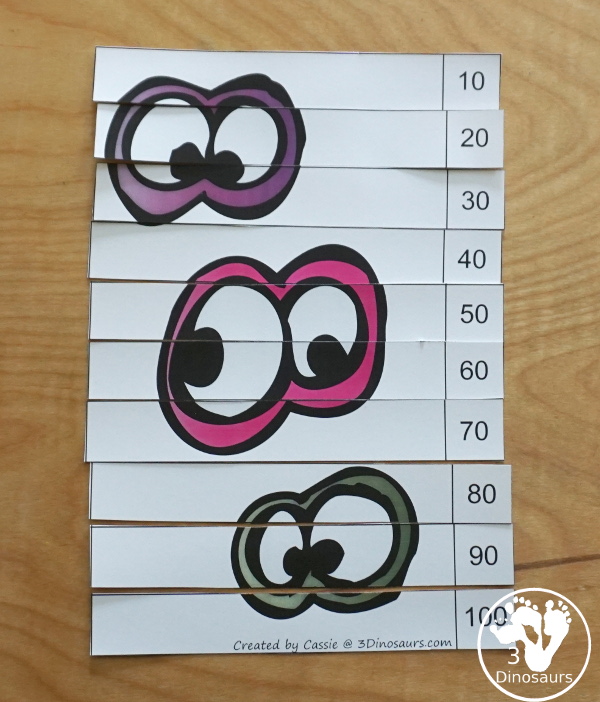 Free Monster Pack - fun monster printables that have preK to kindergarten age printables for kids to do with puzzles, matching, no-prep pages and more - 3Dinosaurs.com