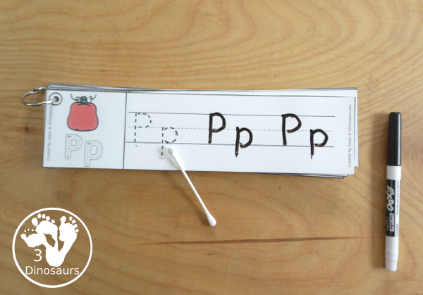 Free Pumpkin Theme ABC Tracing Strips - with uppercase and lowercase alphabet letters together - 3Dinosaurs.com