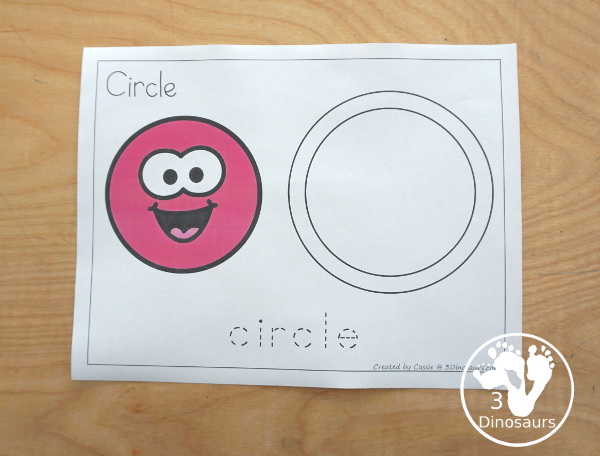 Shape Playdough Mat Set - 3 options for working each shape with playdough mat words, tracing words and tracing shape - 3 Dinosaurs