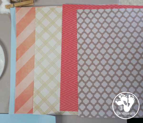 Torn Paper Fall Mountains - An easy fall craft that kids can make and be creative with using scrapbook paper. - 3Dinosaurs.com