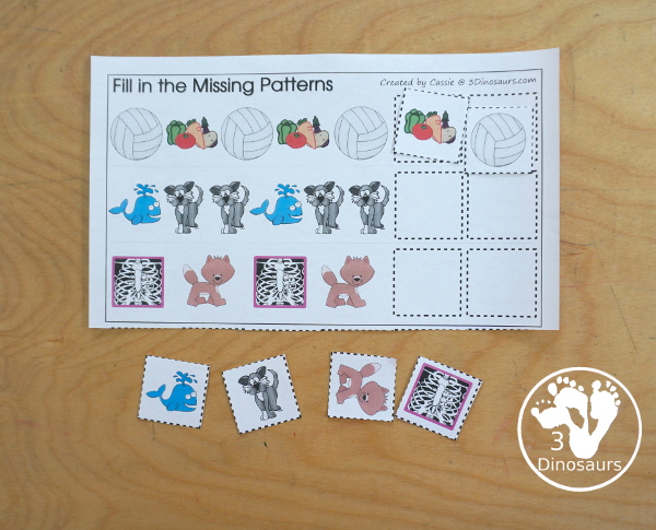 Free Romping & Roaring VWX Review Pack - with letter V, letter w, and letter x printables for reviewing the three letters with tracing, puzzles, coloring pages, finger puppets, game and more- 3Dinosaurs.com