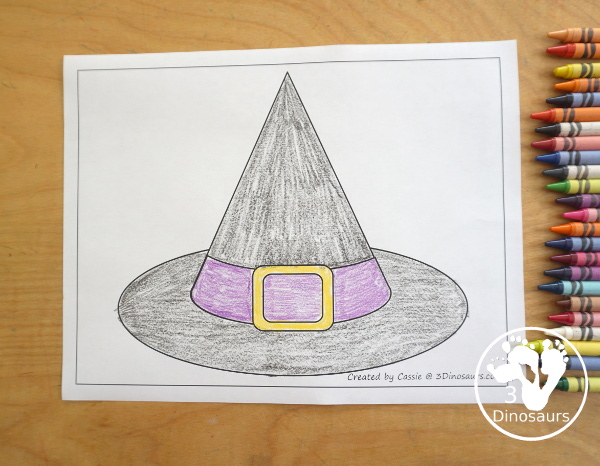 Witch Hat Fine Motor Mat Printables - You have a witch hat template printable, a witch hat tracing printable, and a witch hat  dot marker printable 3Dinosaurs.com