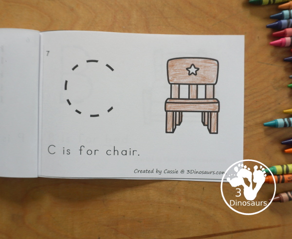 Free Goldilocks and the Three Bears ABC Easy Reader Book a fun 8 page book with different letters to trace for main themes for the story - 3Dinosaurs.com