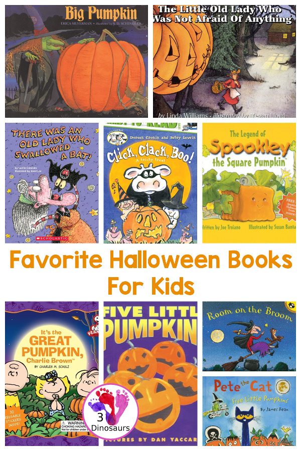 Our Favorite Halloween Books- with 8 fun books for kids to check out and read during the month of October! - 3Dinosaurs.com