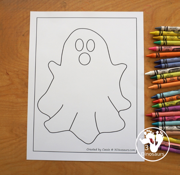 Free Ghost Fine Motor Mats For Kids with 3 different ghost fine motor mats. You have a ghost template page, a ghost tracing page, and a ghost dot marker page. A great fine motor activity for kids in preschool, prek and kindergarten. - 3Dinosaurs.com