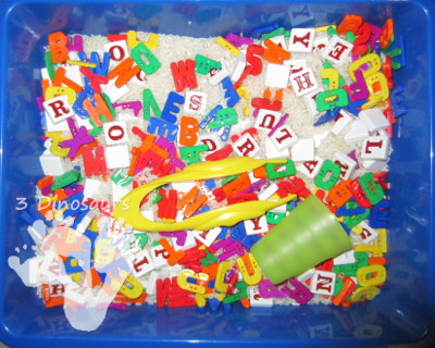 ABC Sensory Bin - 3Dinosaurs.com