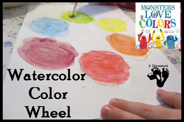 Watercolor Color Wheel - 3Dinosaurs.com