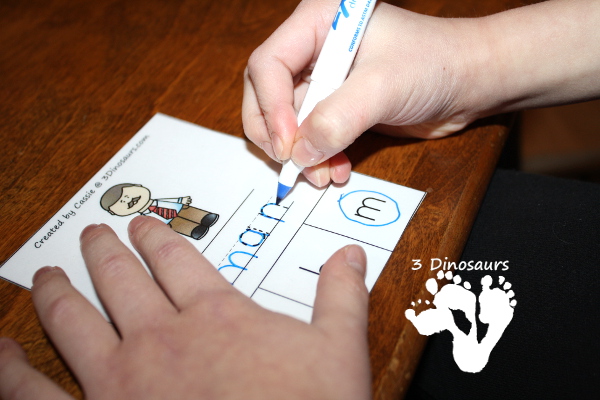 CVC Word Family Beginning Sound Clip Cards: Short A: ab, -ag, - am, -an, -ap, -ar, -at - 3Dinosaurs.com