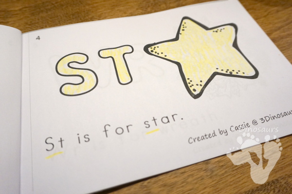 Free Christmas Theme Blends & Digraphs Easy Reader Book - 6 page book with sight words: is, for and blends and digraphs: ch, st, wr, pr, sl, tr - 3Dinosaurs.com #easyreaderbook #blends #digraphs #learningtoread