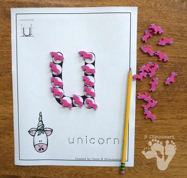 Free ABC Dot Marker Uppercase & Lowercase - 78 pages of printables with 2 options for each uppercase and lowercase letter - 3Dinosaurs.com
