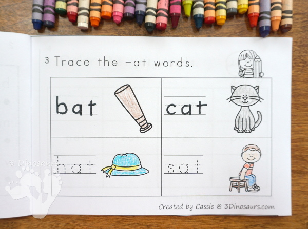 CVC Interactive Word Books with 23+ word endings in an interactive easy reader book, no-prep worksheets and reader strips $ - 3Dinosaurs.com