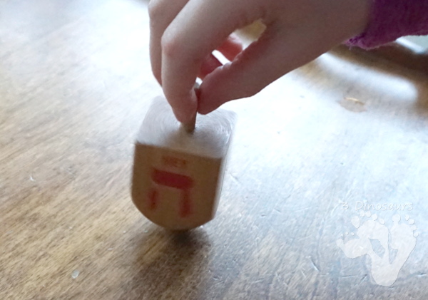 Free Hanukkah Spin & Count Dreidel - 2 graphs and one tally sheet to work on math with a dreidel - 3Dinosaurs.com