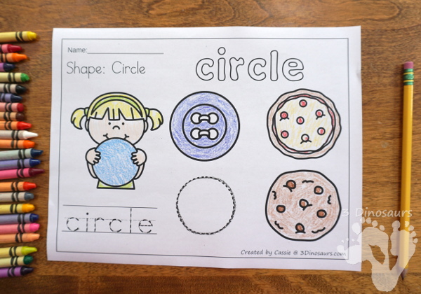 Shape Coloring Pages - 11 shapes for kids to color and trace - 3Dinosaurs.com