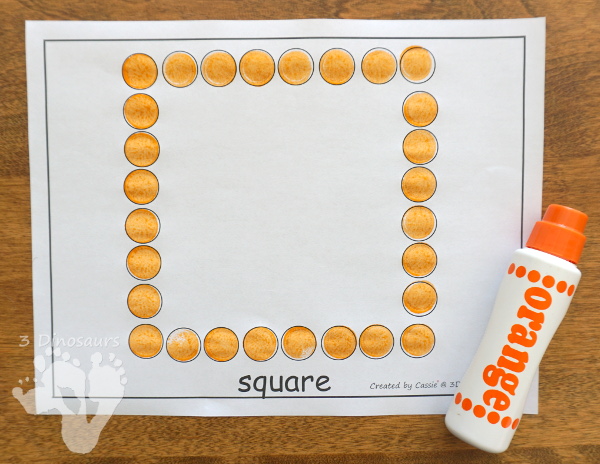 Free Shape Dot Marker Printables - 15 shapes for kids to have fun with dot markers or hands-on covering - 3Dinosaurs.com