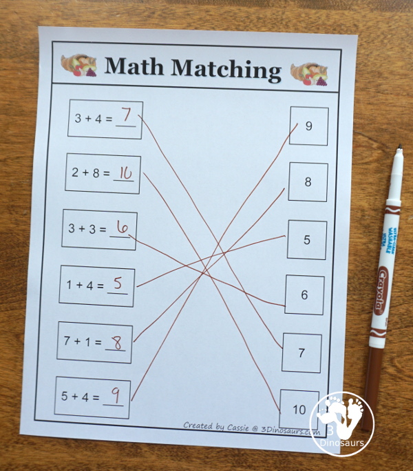 Free Thanksgiving Pack for Tot, Preschool, Kindergarten, First Grade - over 120 pages for the main pack and 29 pages in the Tot-Preschool Pack with a mix of hands-on and no-prep activities - 3Dinosaurs.com