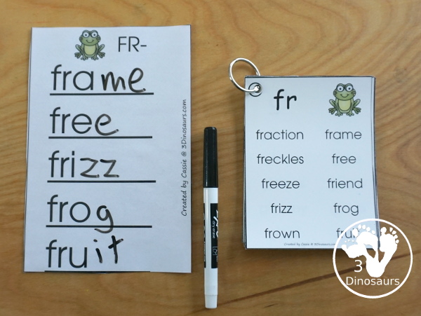Free Blend Word Ladders: Beginning Sounds consonant blends: bl, br, cl, cr, dr, fl, fr, gl, gr, pl, pr, sc, sk, sl, sm, sn, sp, st, sw, & tr - 3Dinosaurs.com