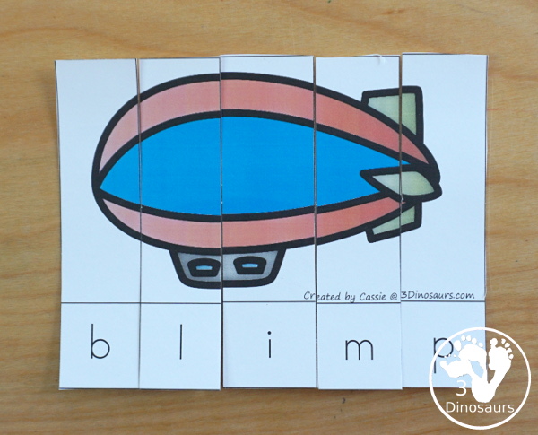 Free Blends Puzzles: consonant blends puzzles for kids to learn Bl-, Br-, Cl-, and Cr- blends. Two puzzles for each beginning blend - 3Dinosaurs.com